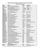 Mena High School Band 2019/2020 Calendar!