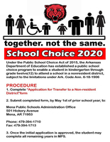 School Choice Deadline May 1st !