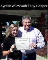 WILES RECEIVES F.B. SCHOLARSHP!
